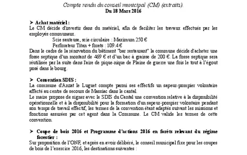 Bulletins Municipaux 2016